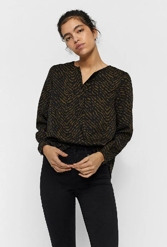 VERO MODA GRACE SHIRT-- Print Jacquard Patchwork