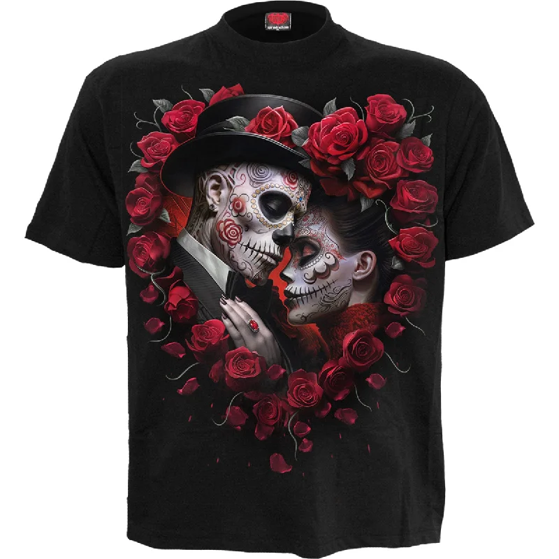 BE MINE - Front Print T-Shirt Black-- Front Pockets Side Pockets Patch Pockets