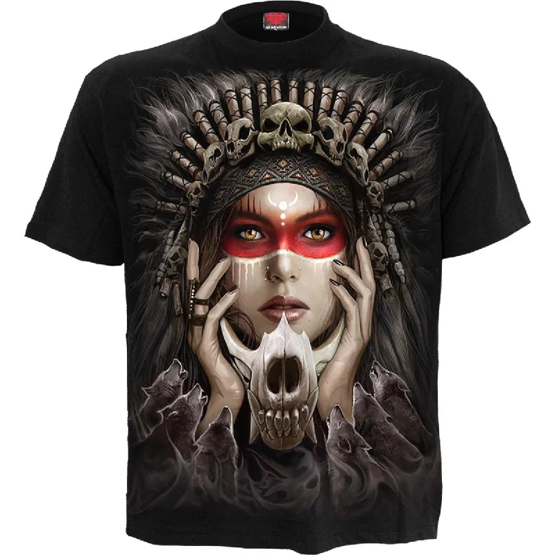 CRY OF THE WOLF - T-Shirt Black-- Oversized T-Shirt Spandex breathable