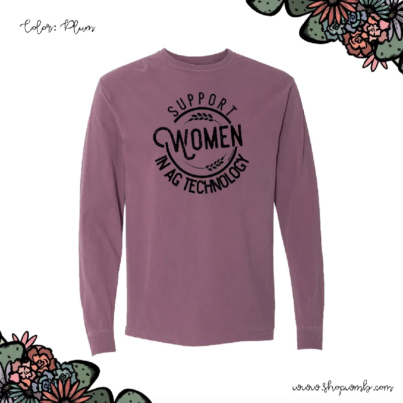 Support Women In Ag Technology LONG SLEEVE T-Shirt (S-3XL) - Multiple Colors!-- V-Neck T-Shirt Long Sleeve Cotton Support Women In Ag Technology LONG SLEEVE T-Shirt (S-3XL) - Multiple Colors!-- V-Neck T-Shirt Long Sleeve Cotton