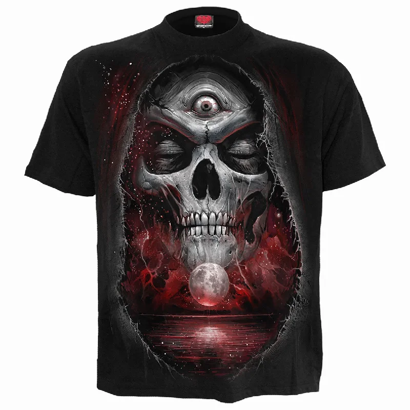 THIRD EYE AWAKENING - T-Shirt Black-- Zippered Front Buttoned Front Snap Front