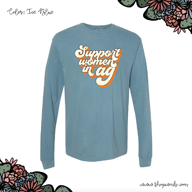 Retro Support Women In Ag Orange LONG SLEEVE T-Shirt (S-3XL) - Multiple Colors!-- Seamless Knitted Crochet Retro Support Women In Ag Orange LONG SLEEVE T-Shirt (S-3XL) - Multiple Colors!-- Seamless Knitted Crochet