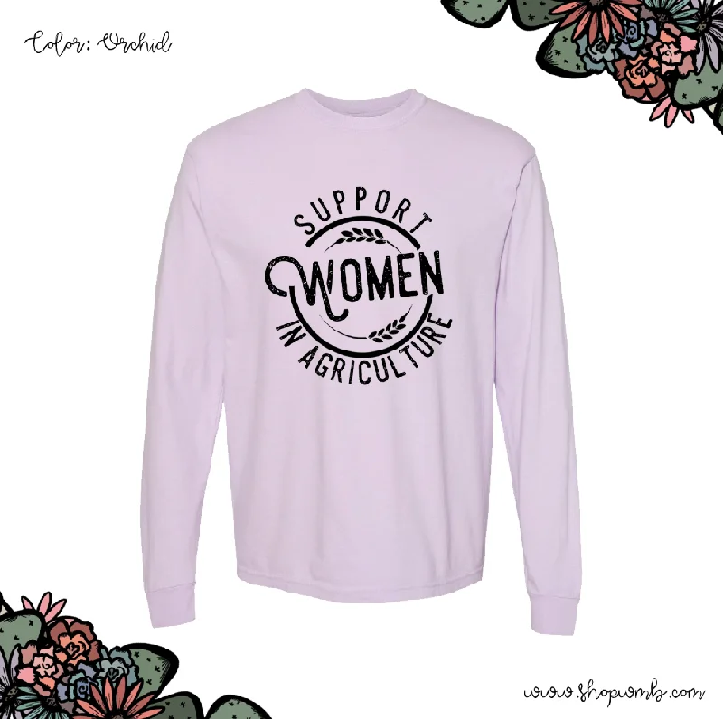 Support Women in Agriculture LONG SLEEVE T-Shirt (S-3XL) - Multiple Colors!-- Terry Blend Velvet Blend Canvas Blend Support Women in Agriculture LONG SLEEVE T-Shirt (S-3XL) - Multiple Colors!-- Terry Blend Velvet Blend Canvas Blend