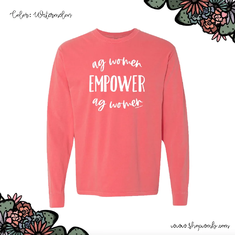 Ag Women Empower White LONG SLEEVE T-Shirt (S-3XL) - Multiple Colors!-- Hooded Caped Shawl Collar Ag Women Empower White LONG SLEEVE T-Shirt (S-3XL) - Multiple Colors!-- Hooded Caped Shawl Collar