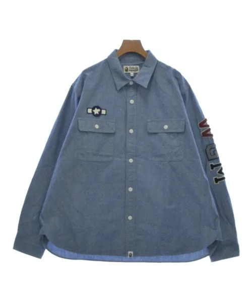 A BATHING APE Casual shirts-- Mesh Fabric Canvas Fabric Denim Fabric