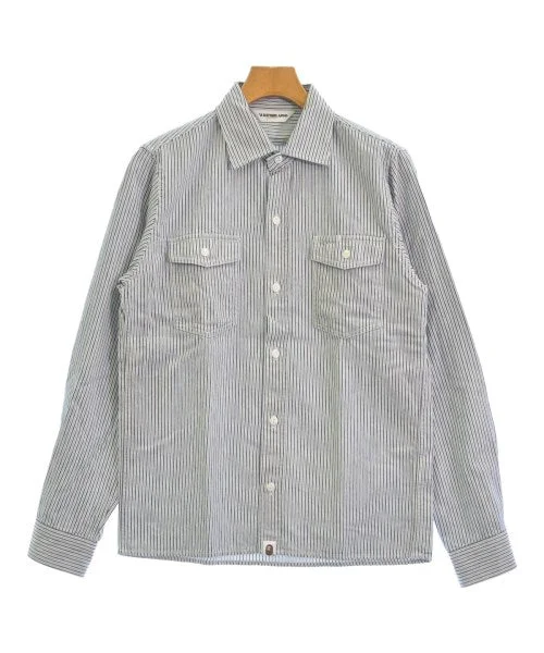 A BATHING APE Casual shirts-- Denim Fabric Leather Fabric Suede Fabric