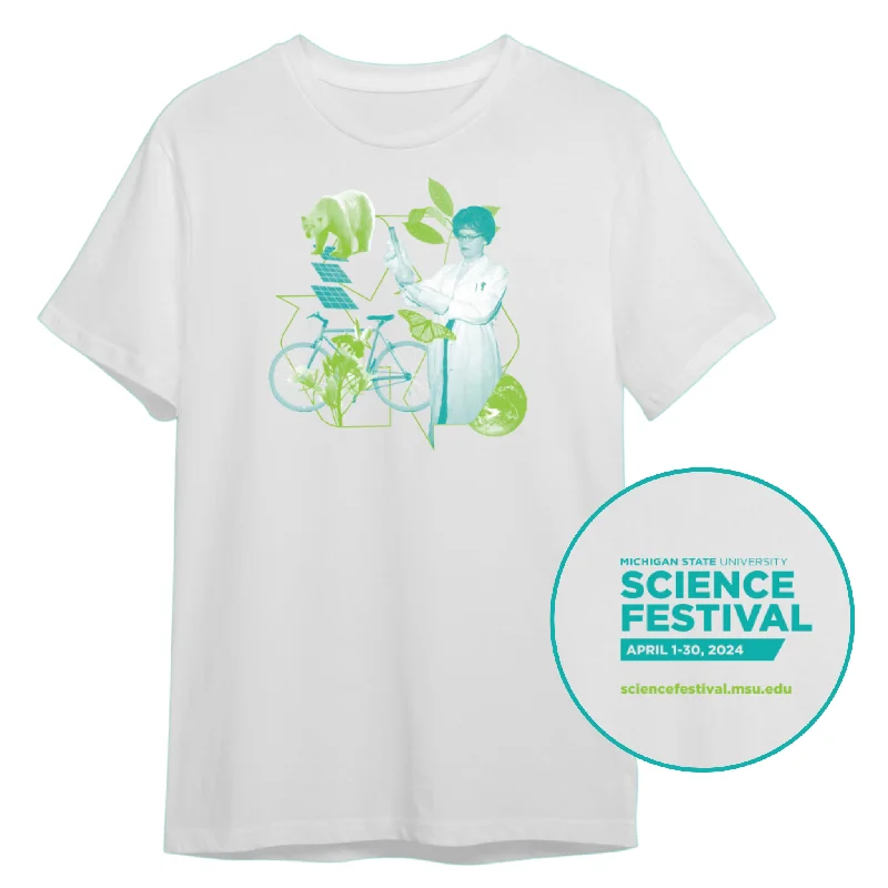 2024 MSU Science Festival T-shirt-- Machine Wash Dry Clean Hand Wash