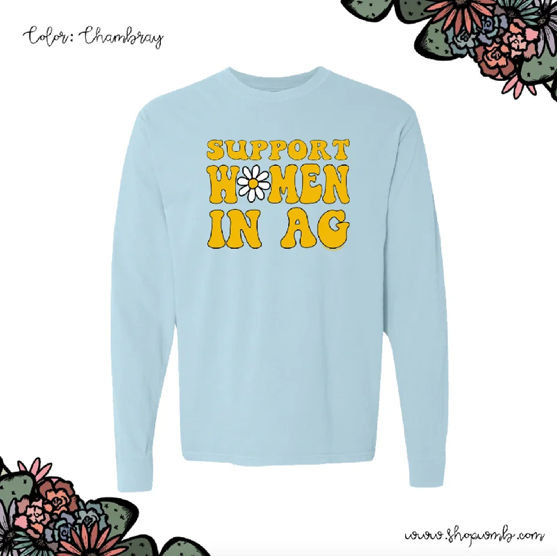 Daisy Support Women In AG LONG SLEEVE T-Shirt (S-3XL) - Multiple Colors!-- Striped Floral Plaid Daisy Support Women In AG LONG SLEEVE T-Shirt (S-3XL) - Multiple Colors!-- Striped Floral Plaid