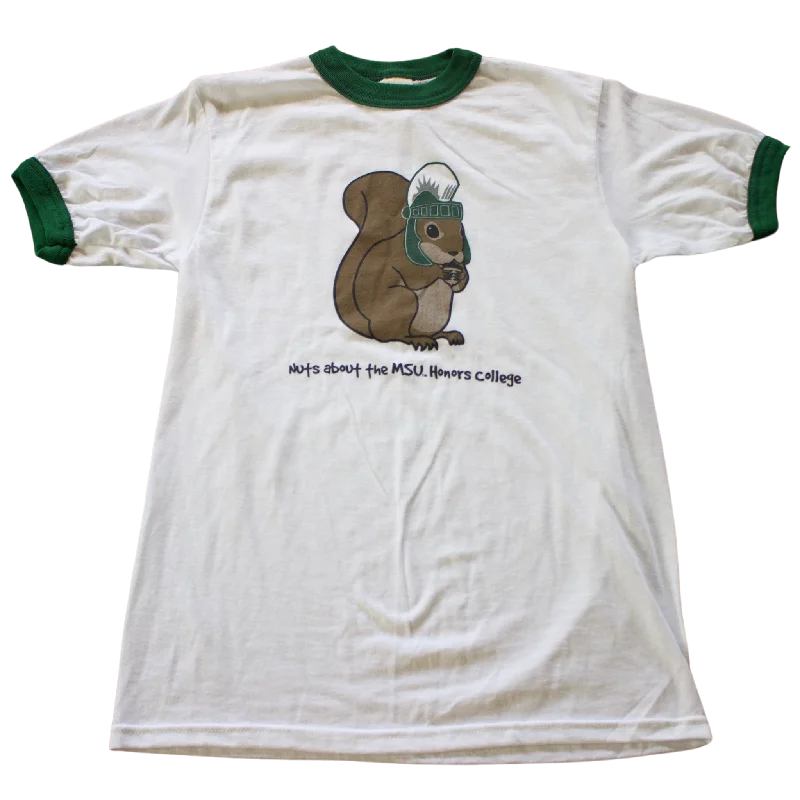 Honors College Squirrel Ringer T-shirt-- Zippered Buttoned Snapped