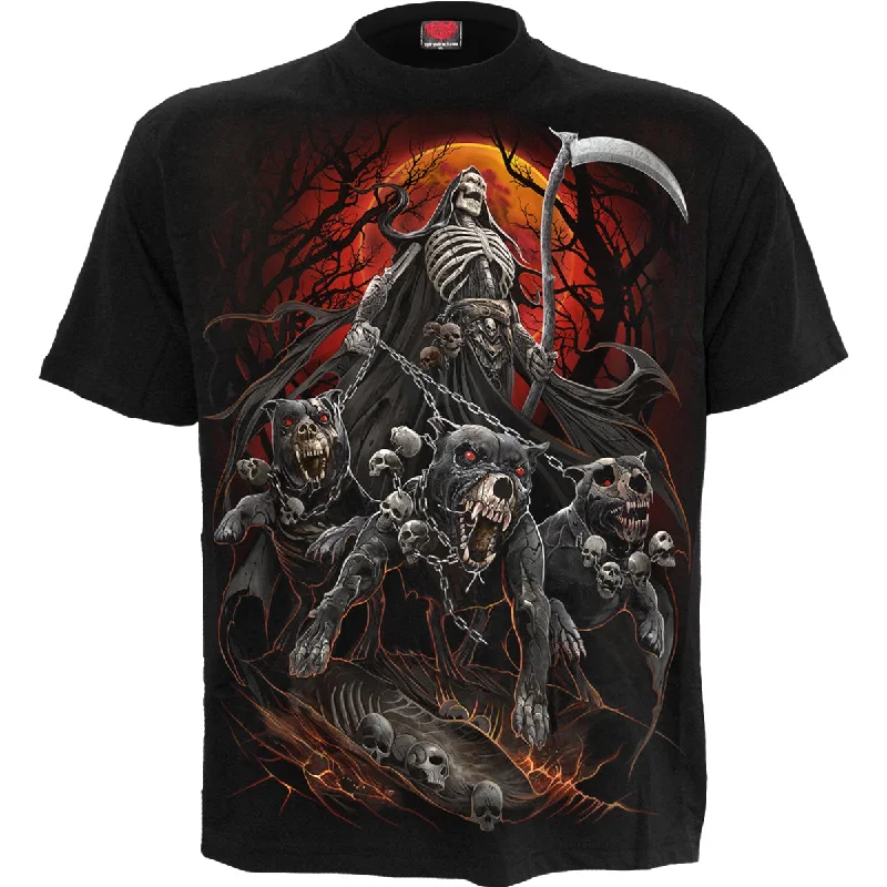 HARBINGERS - T-Shirt Black-- Houndstooth Herringbone Solid