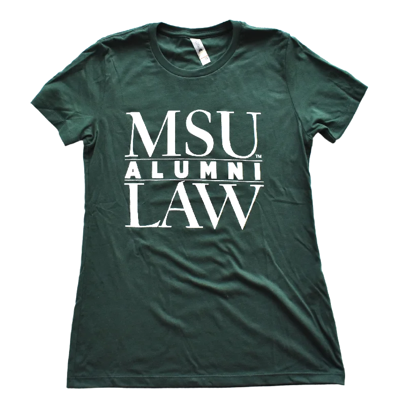 College of Law Women's Alumni T-shirt-- Zippered Front Buttoned Front Snap Front