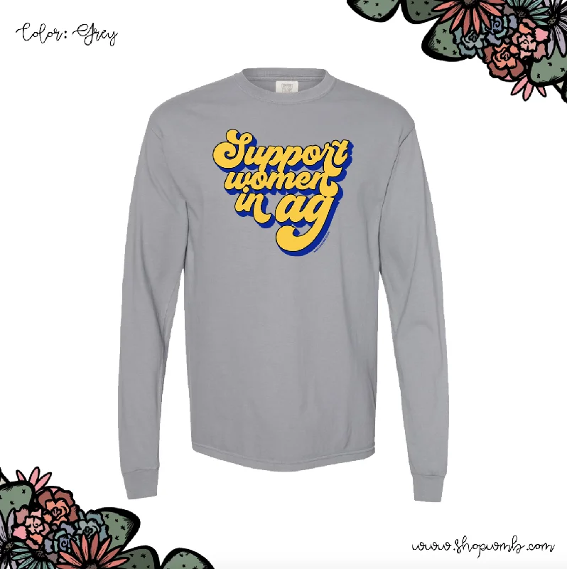 Retro Support Women In Ag FFA LONG SLEEVE T-Shirt (S-3XL) - Multiple Colors!-- Iron Safe Non-Iron Wrinkle Free Retro Support Women In Ag FFA LONG SLEEVE T-Shirt (S-3XL) - Multiple Colors!-- Iron Safe Non-Iron Wrinkle Free