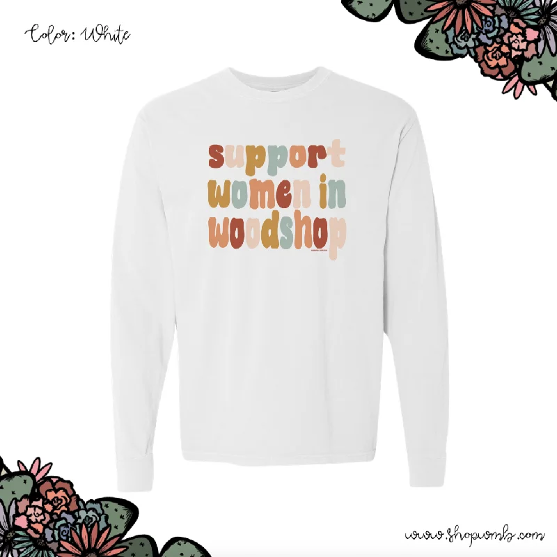 Boho Support Women In Woodshop LONG SLEEVE T-Shirt (S-3XL) - Multiple Colors!-- Polka Dot Checkered Tartan Boho Support Women In Woodshop LONG SLEEVE T-Shirt (S-3XL) - Multiple Colors!-- Polka Dot Checkered Tartan