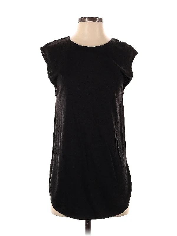 Sleeveless T Shirt-- Beaded Sequined Faux Fur