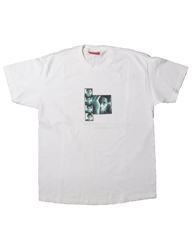1996 Ari Marcopoulos x Jean Michel Basquiat White T Shirt-- Boxy Fit Fitted Loose