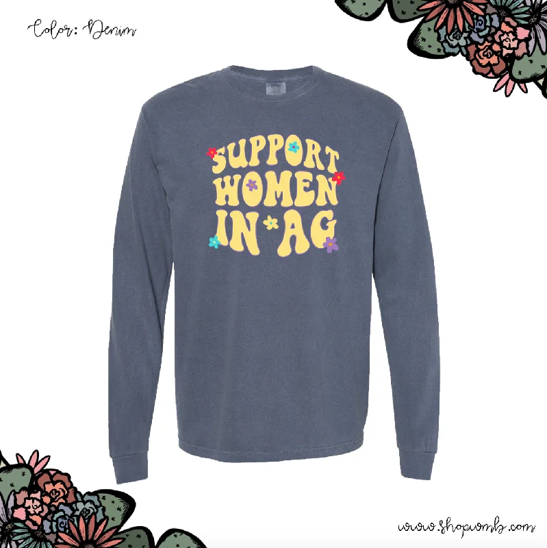 Flower Support Women In Ag LONG SLEEVE T-Shirt (S-3XL) - Multiple Colors!-- Chenille Fabric Brocade Fabric Lace Fabric Flower Support Women In Ag LONG SLEEVE T-Shirt (S-3XL) - Multiple Colors!-- Chenille Fabric Brocade Fabric Lace Fabric