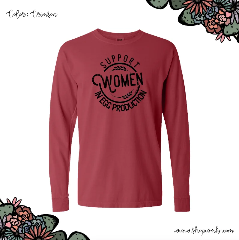 Support Women In Egg Production LONG SLEEVE T-Shirt (S-3XL) - Multiple Colors!-- Jersey Fabric Tulle Fabric Batik Fabric Support Women In Egg Production LONG SLEEVE T-Shirt (S-3XL) - Multiple Colors!-- Jersey Fabric Tulle Fabric Batik Fabric