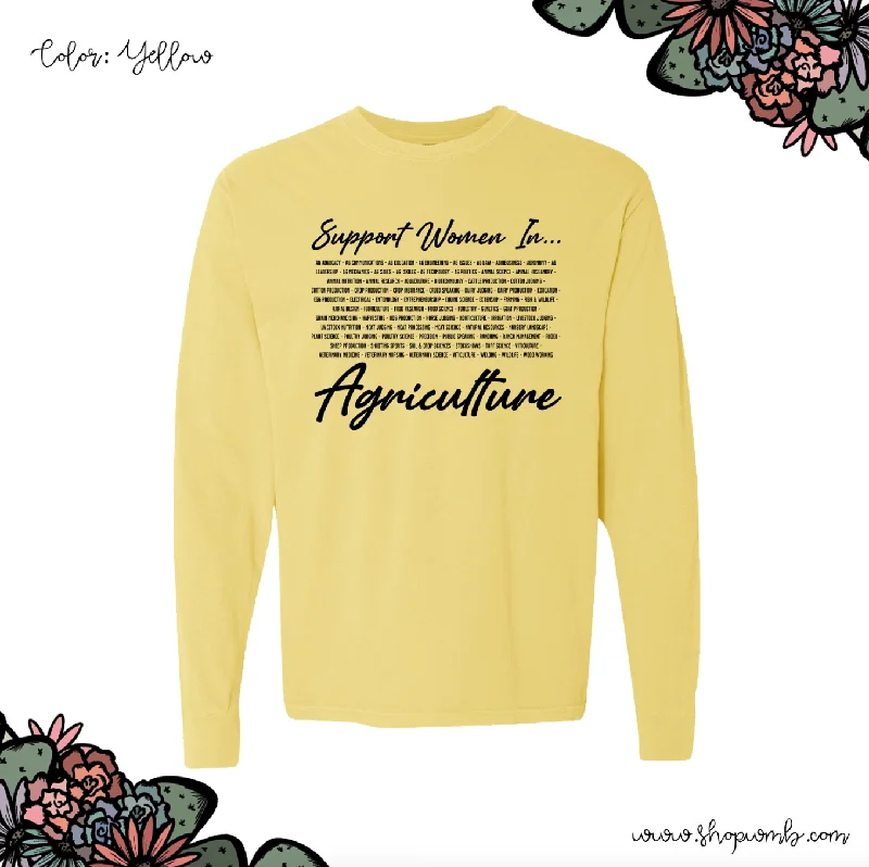 Support Women In Ag List LONG SLEEVE T-Shirt (S-3XL) - Multiple Colors!-- Modern Contemporary Chic Support Women In Ag List LONG SLEEVE T-Shirt (S-3XL) - Multiple Colors!-- Modern Contemporary Chic