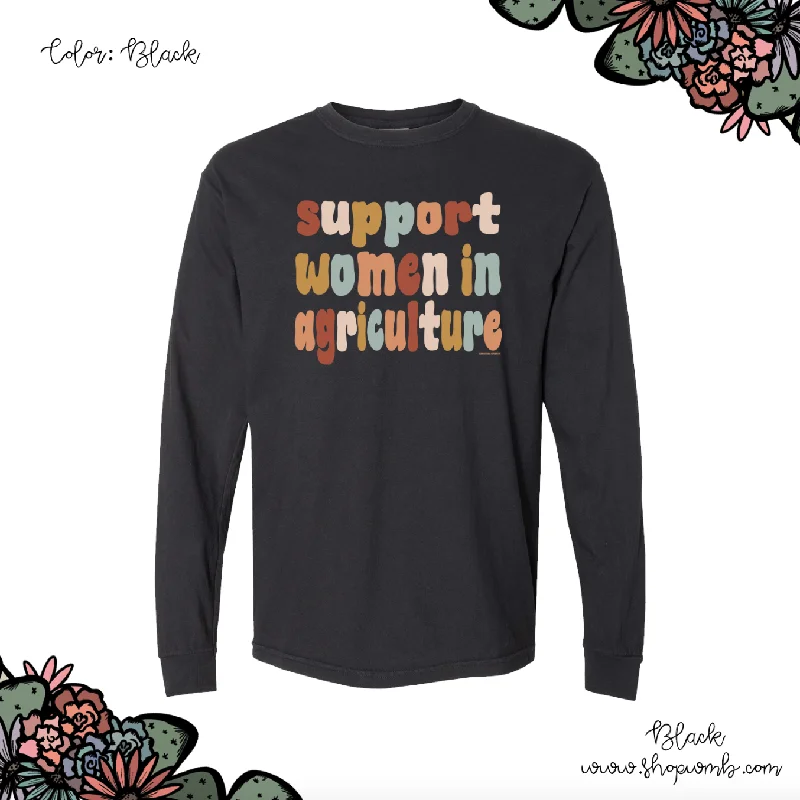 Boho Support Women In Agriculture LONG SLEEVE T-Shirt (S-3XL) - Multiple Colors!-- Houndstooth Herringbone Solid Boho Support Women In Agriculture LONG SLEEVE T-Shirt (S-3XL) - Multiple Colors!-- Houndstooth Herringbone Solid