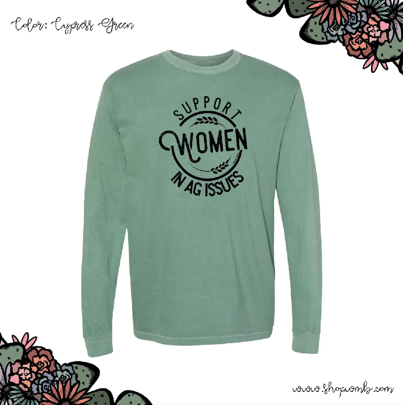 Support Women In Ag Issues LONG SLEEVE T-Shirt (S-3XL) - Multiple Colors!-- Boxy Fit Fitted Loose Support Women In Ag Issues LONG SLEEVE T-Shirt (S-3XL) - Multiple Colors!-- Boxy Fit Fitted Loose