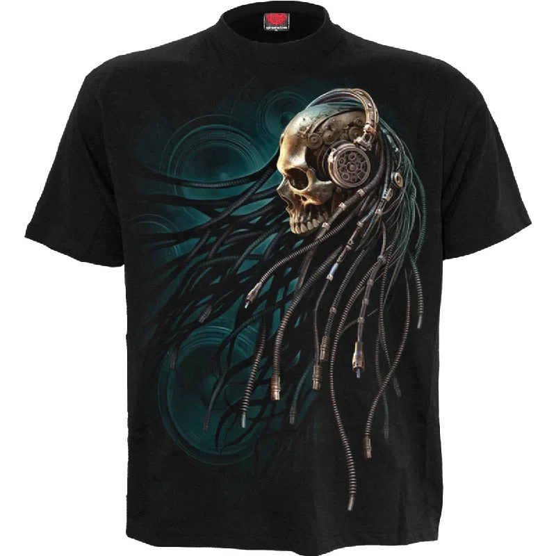 DREAD ROCKS - T-Shirt Black-- Plaid T-Shirt Polka Dot Checkered