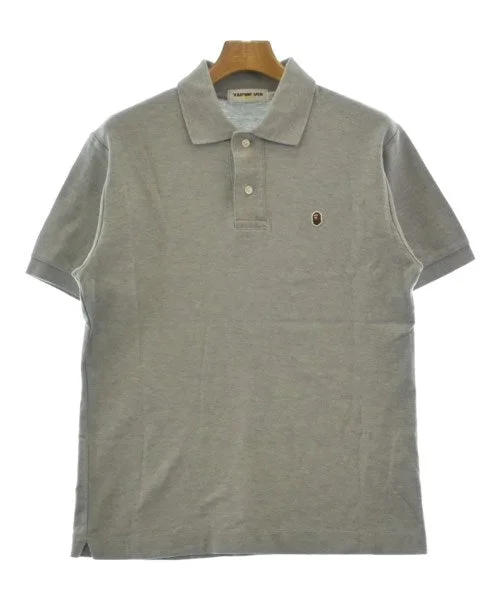 A BATHING APE Polo Shirts-- V-Neck T-Shirt Long Sleeve Cotton