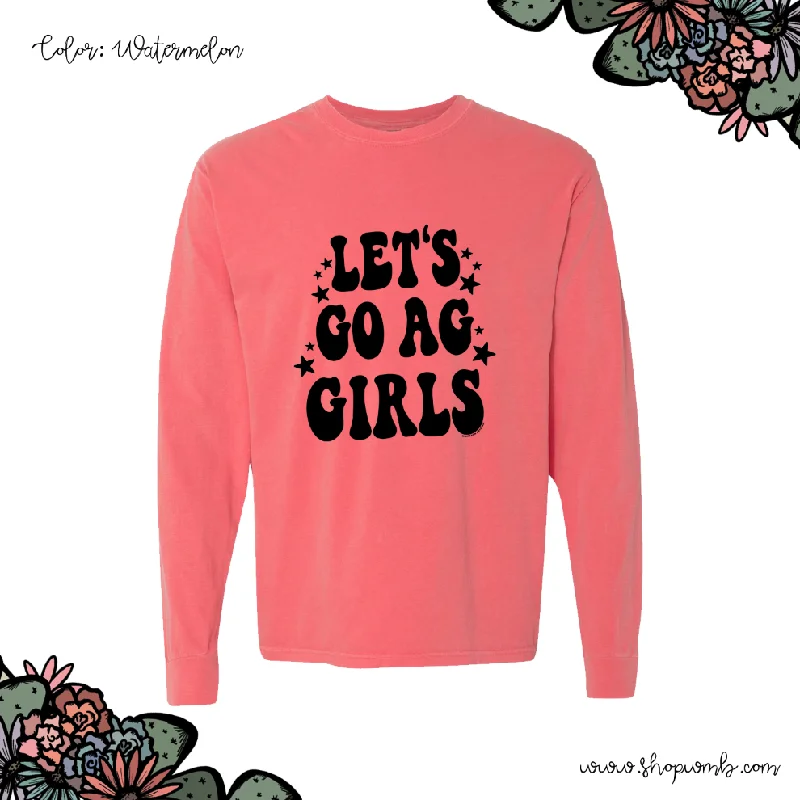Let's Go Ag Girls LONG SLEEVE T-Shirt (S-3XL) - Multiple Colors!-- Chenille Blend Fleece Blend Nylon Blend Let's Go Ag Girls LONG SLEEVE T-Shirt (S-3XL) - Multiple Colors!-- Chenille Blend Fleece Blend Nylon Blend