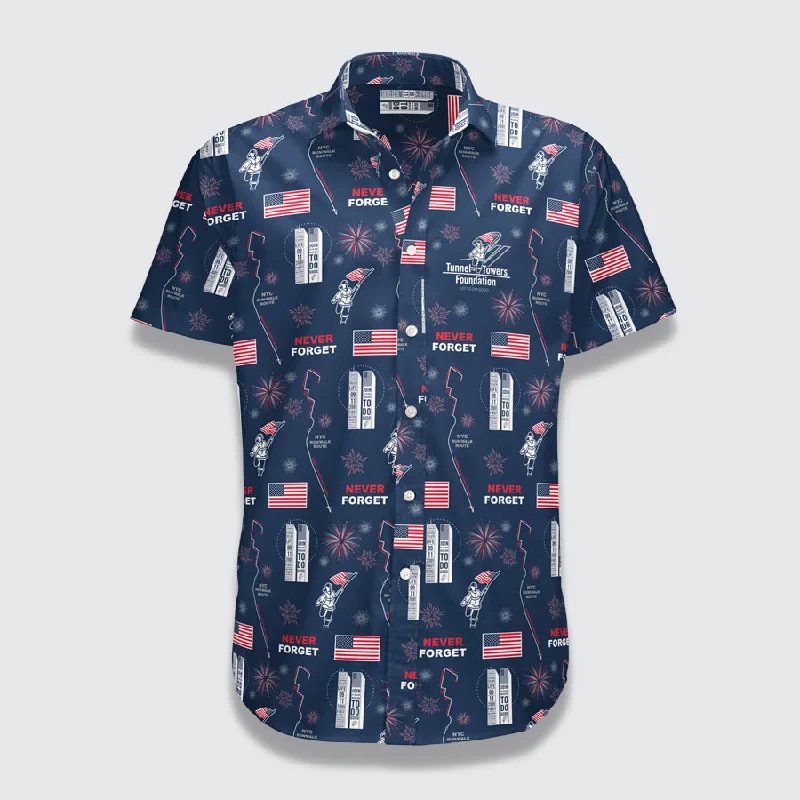 Button Down Shirt (featuring NYC 5K Run/Walk Route) - CLOSEOUT-- Terry Blend Velvet Blend Canvas Blend