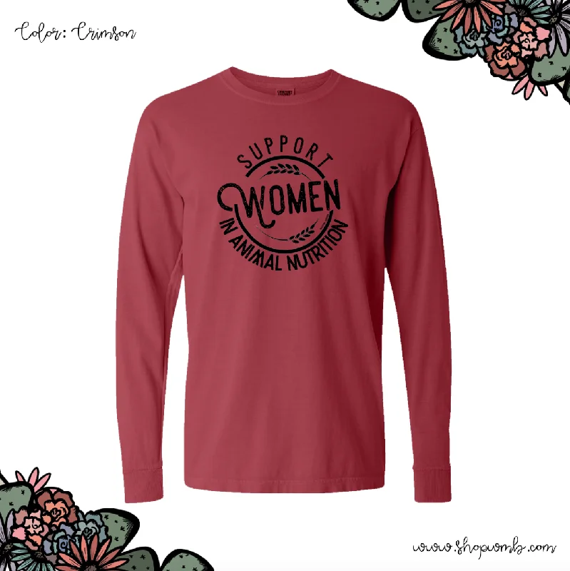 Support Women In Animal Nutrition LONG SLEEVE T-Shirt (S-3XL) - Multiple Colors!-- Front Pockets Side Pockets Patch Pockets Support Women In Animal Nutrition LONG SLEEVE T-Shirt (S-3XL) - Multiple Colors!-- Front Pockets Side Pockets Patch Pockets