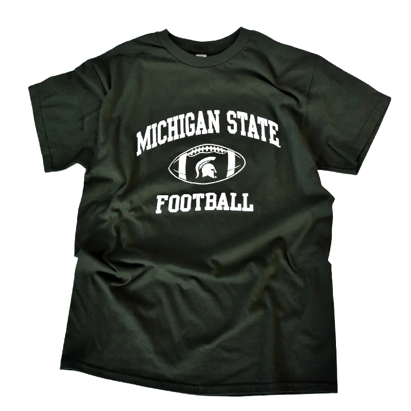 Michigan State Classic Football T-shirt-- Mesh Canvas Denim
