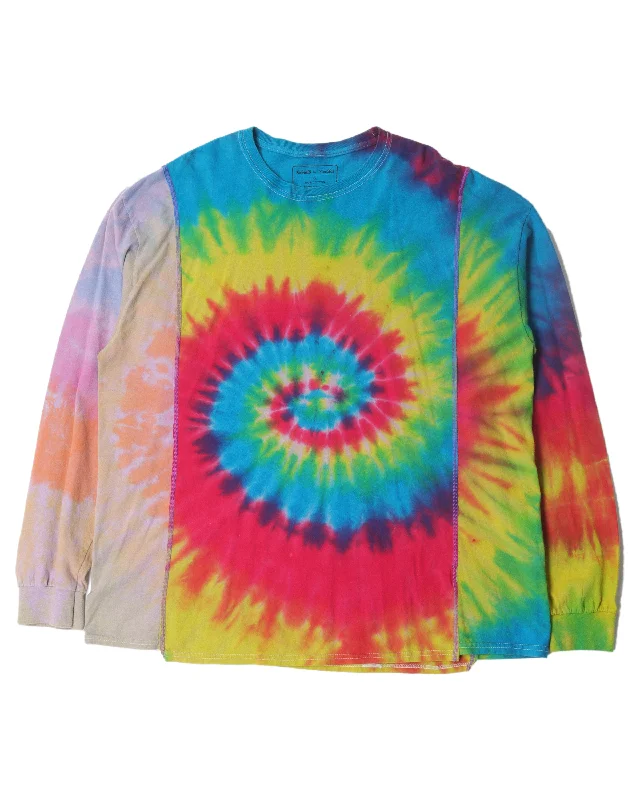 "Rebuild" Tie Dye Long Sleeve T-Shirt-- Chenille Blend Fleece Blend Nylon Blend