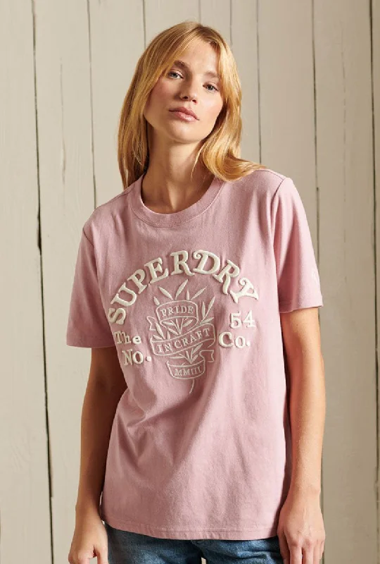 SUPERDRY PRIDE IN CRAFT TSHIRT-- Denim Fabric Leather Fabric Suede Fabric