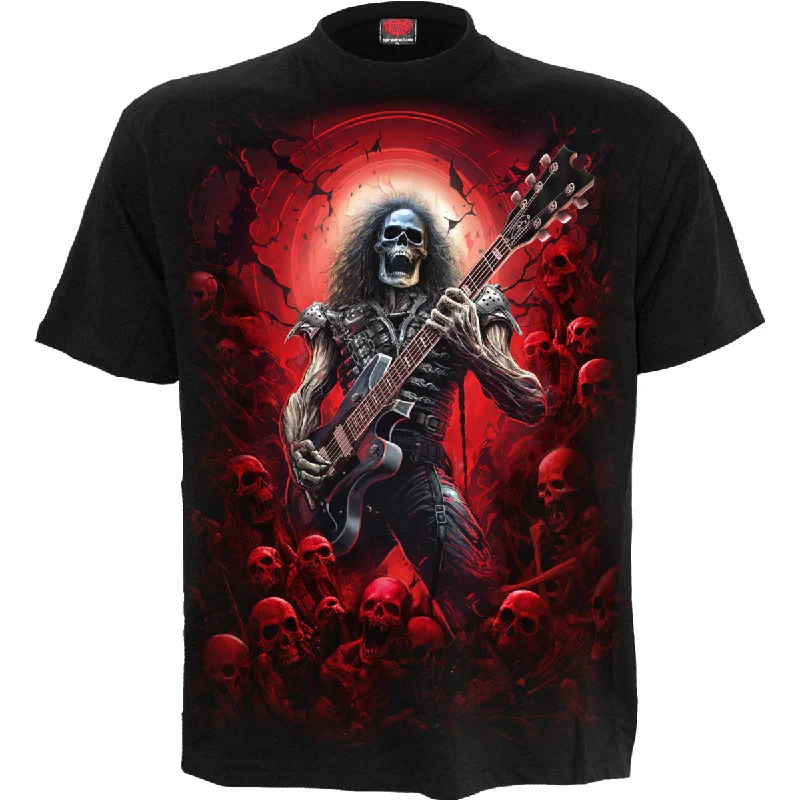 TOMB OF ROCK - T-Shirt Black-- Polka Dot Checkered Tartan