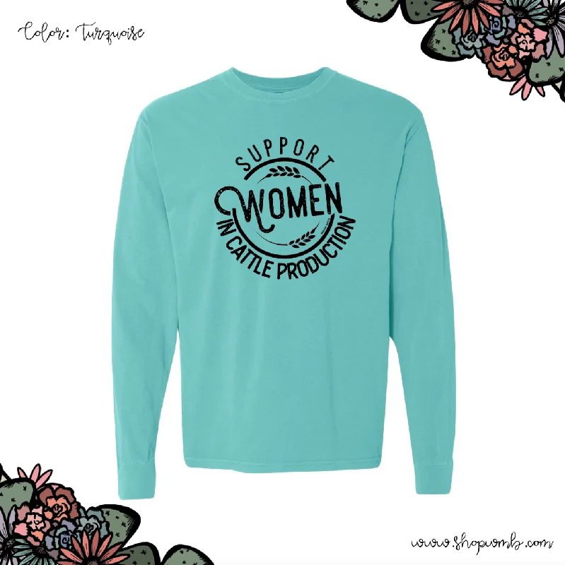 Support Women In Cattle Production LONG SLEEVE T-Shirt (S-3XL) - Multiple Colors!-- Striped Floral Plaid Support Women In Cattle Production LONG SLEEVE T-Shirt (S-3XL) - Multiple Colors!-- Striped Floral Plaid