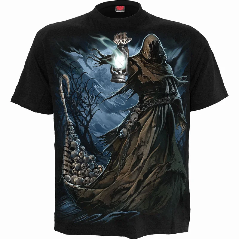 FERRYMAN - T-Shirt Black -- Basic T-Shirt Crew Neck Short Sleeve
