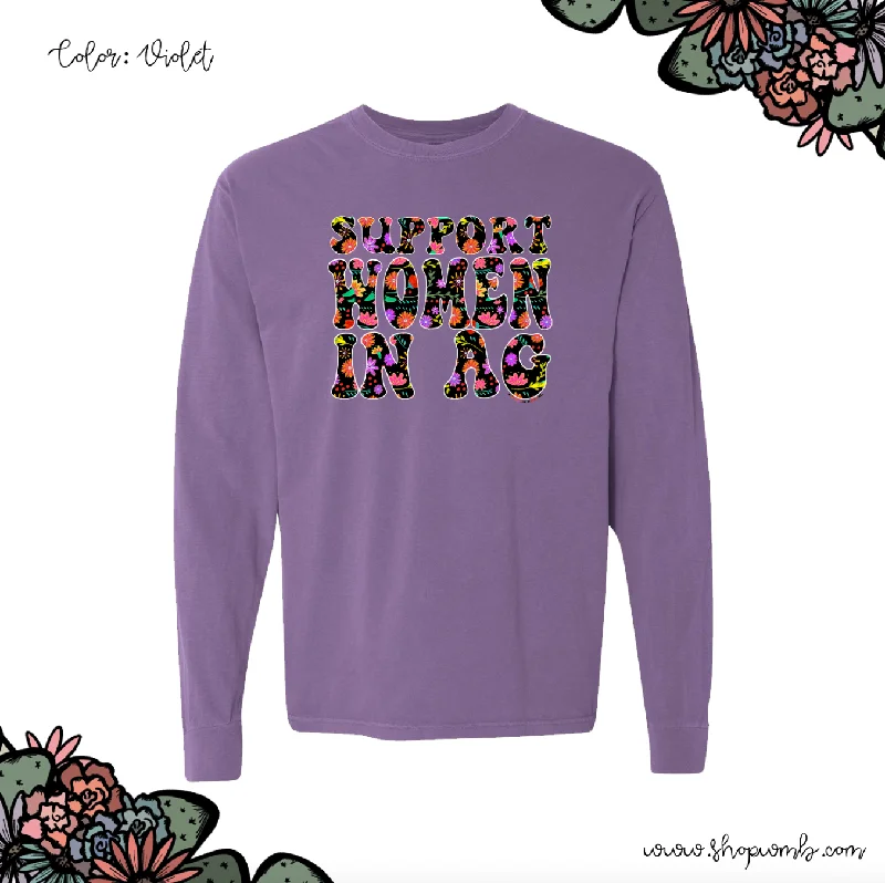 Fiesta Support Women In AG LONG SLEEVE T-Shirt (S-3XL) - Multiple Colors!-- Mesh Blend Leather Blend Suede Blend Fiesta Support Women In AG LONG SLEEVE T-Shirt (S-3XL) - Multiple Colors!-- Mesh Blend Leather Blend Suede Blend