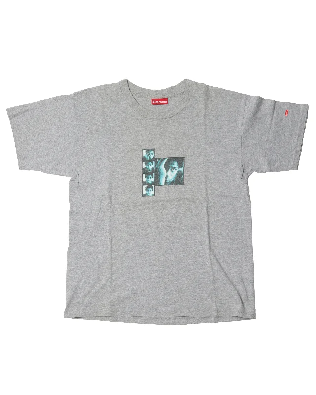 1996 Ari Marcopoulos x Jean Michel Basquiat Grey T Shirt-- Plaid T-Shirt Polka Dot Checkered