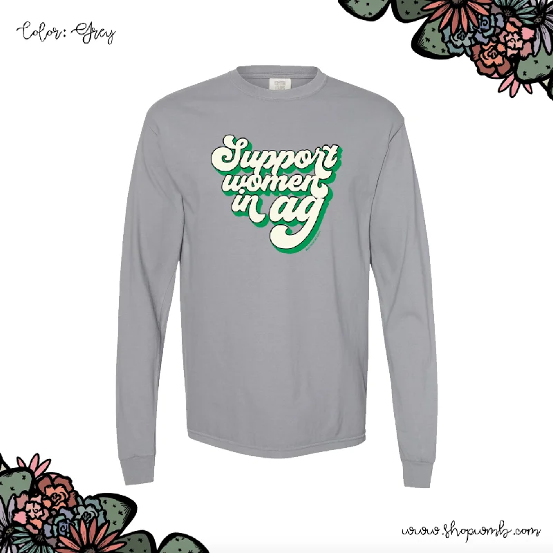 Retro Support Women In Ag Green LONG SLEEVE T-Shirt (S-3XL) - Multiple Colors!-- Machine Wash Dry Clean Hand Wash Retro Support Women In Ag Green LONG SLEEVE T-Shirt (S-3XL) - Multiple Colors!-- Machine Wash Dry Clean Hand Wash