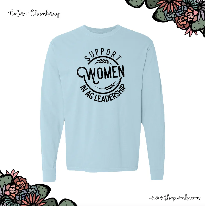 Support Women In Ag Leadership LONG SLEEVE T-Shirt (S-3XL) - Multiple Colors!-- Solid Color Striped Floral Support Women In Ag Leadership LONG SLEEVE T-Shirt (S-3XL) - Multiple Colors!-- Solid Color Striped Floral