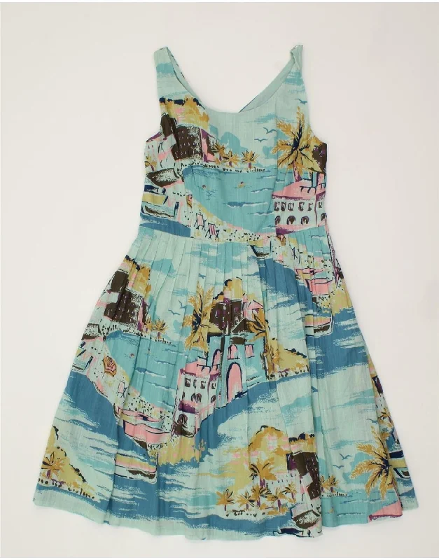 BODEN Womens Abstract Pattern Slip Dress UK 12 Medium Turquoise Cotton Tunics Stylish elegant BODEN Womens Abstract Pattern Slip Dress UK 12 Medium Turquoise Cotton Tunics Stylish elegant