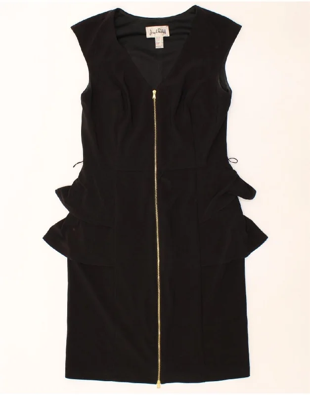 JOSEPH RIBKOFF Womens Sleeveless Peplum Dress UK 10 Small Black Polyester Tunics Versatile stylish
