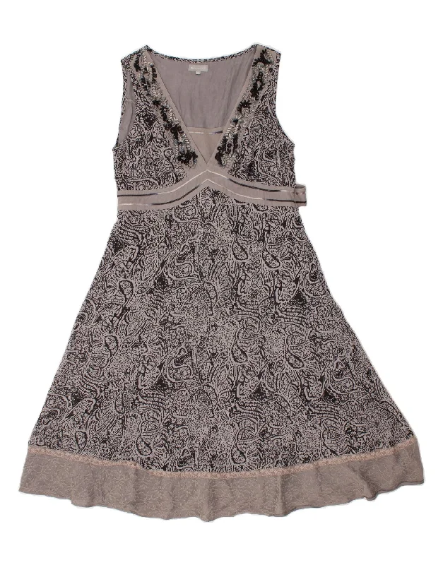 PER UNA Womens Sleeveless A-Line Dress UK 16 Lage Grey Paisley Polyester Tunics Brand named PER UNA Womens Sleeveless A-Line Dress UK 16 Lage Grey Paisley Polyester Tunics Brand named