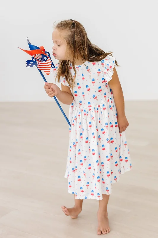 Summer Sweets Flutter Sleeve Twirl Dress Tunics Trousers formal