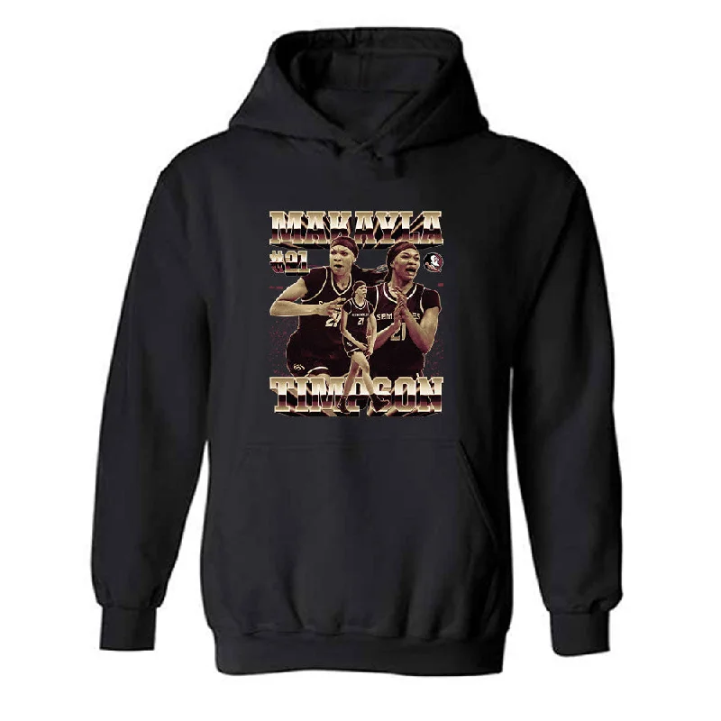 FSU - NCAA Women's Basketball : Makayla Timpson - Hooded Sweatshirt Hoodie with Pocket Utility Practical FSU - NCAA Women's Basketball : Makayla Timpson - Hooded Sweatshirt Hoodie with Pocket Utility Practical