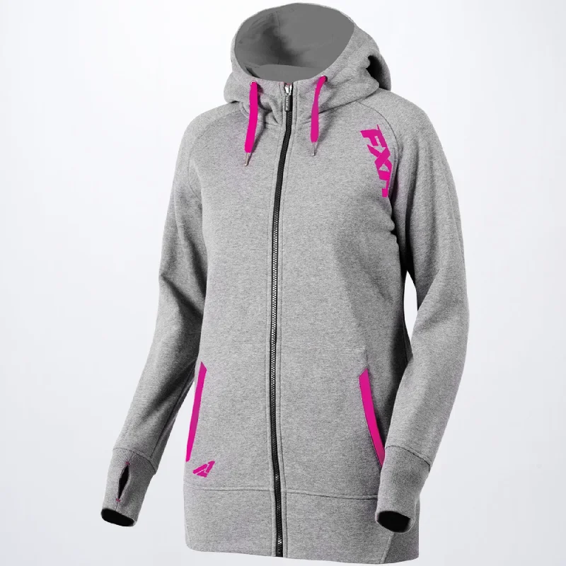 Women's Vertical Long Hoodie Hoodie with Elastic Cuffs Stretchable Comfortable