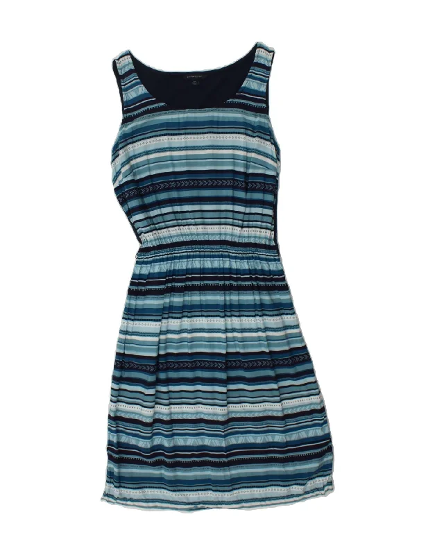 TOMMY HILFIGER Womens A-Line Dress UK 10 Small Navy Blue Striped empire Waist empire TOMMY HILFIGER Womens A-Line Dress UK 10 Small Navy Blue Striped empire Waist empire