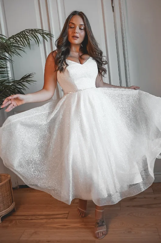 Plus Size Shiny Wedding & Evening Dress Heist Midi Tunics Fleece cozy