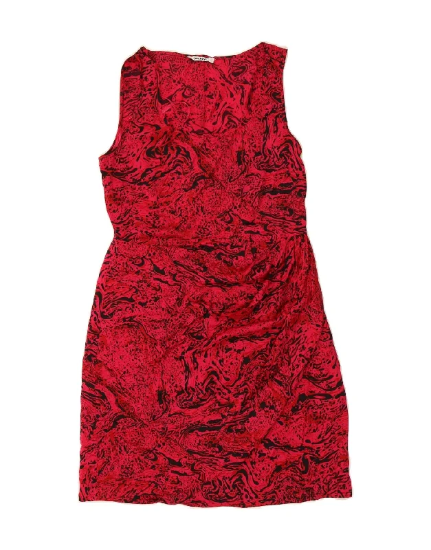 DKNY Womens Abstract Pattern Sleeveless Sheath Dress UK 12 Medium Red Tunics Fashionable trendy DKNY Womens Abstract Pattern Sleeveless Sheath Dress UK 12 Medium Red Tunics Fashionable trendy