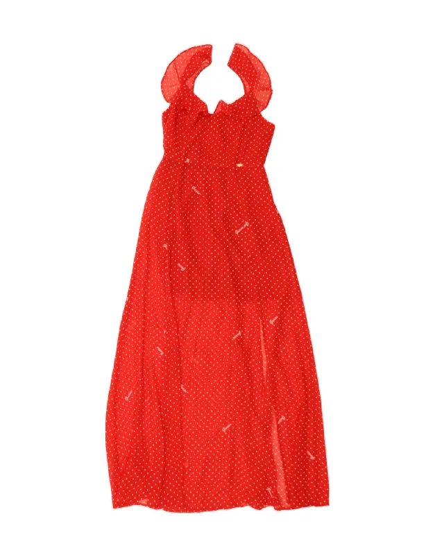 GUESS Womens Graphic A-Line Dress UK 14 Medium Red Polka Dot Cotton Tunics Versatile all-occasion GUESS Womens Graphic A-Line Dress UK 14 Medium Red Polka Dot Cotton Tunics Versatile all-occasion