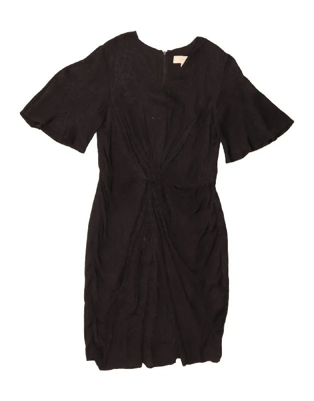 COAST Womens Short Sleeves Sheath Dress UK 10 Small Black Floral Viscose Crew Neckline Casual COAST Womens Short Sleeves Sheath Dress UK 10 Small Black Floral Viscose Crew Neckline Casual